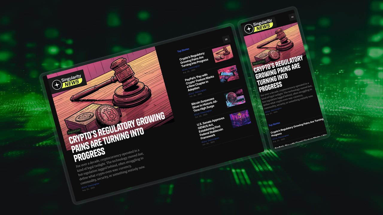 SingularityNews Webflow project cover